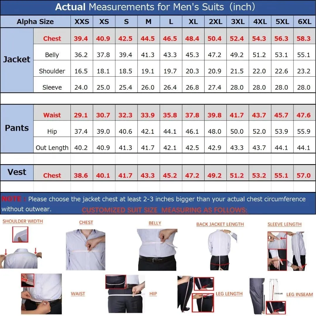 2 Piece Mens Suit Slim Fit Mens Wedding Suits Peak Lapel 2 Button Lightweight Suits for Men Groom Formal