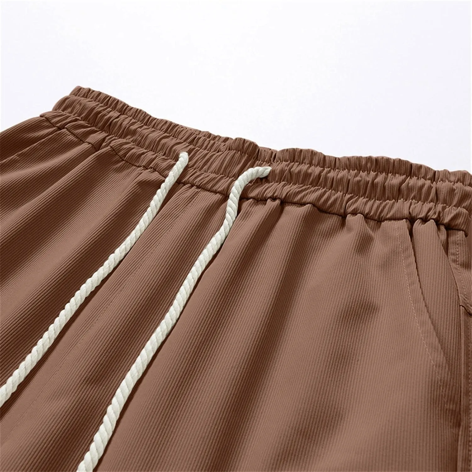2025 Mens Wild Cargo Pants, Casual Combat Trousers Drawstring Elastic Waist Sweatpants Tactical Trouser Patchwork