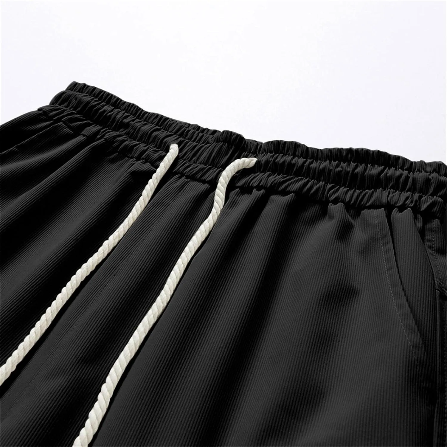 2025 Mens Wild Cargo Pants, Casual Combat Trousers Drawstring Elastic Waist Sweatpants Tactical Trouser Patchwork