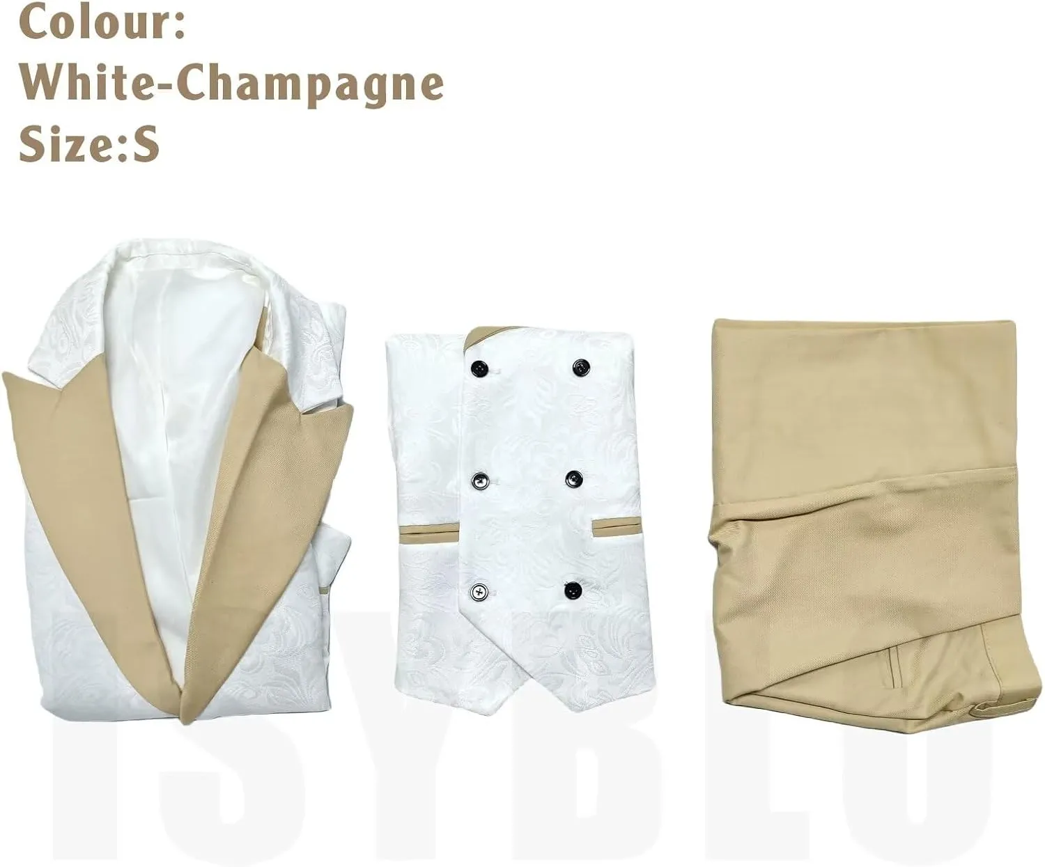 3 Piece Men's Suits Jacquard Set One Button Blazer Jacket Vest Pants Men Suits Slim Fit Wedding Tuxedo