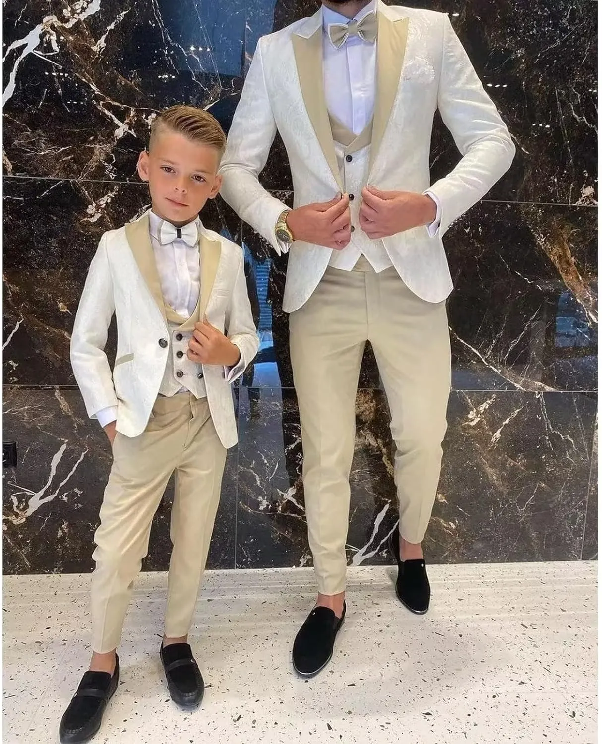3 Piece Men's Suits Jacquard Set One Button Blazer Jacket Vest Pants Men Suits Slim Fit Wedding Tuxedo
