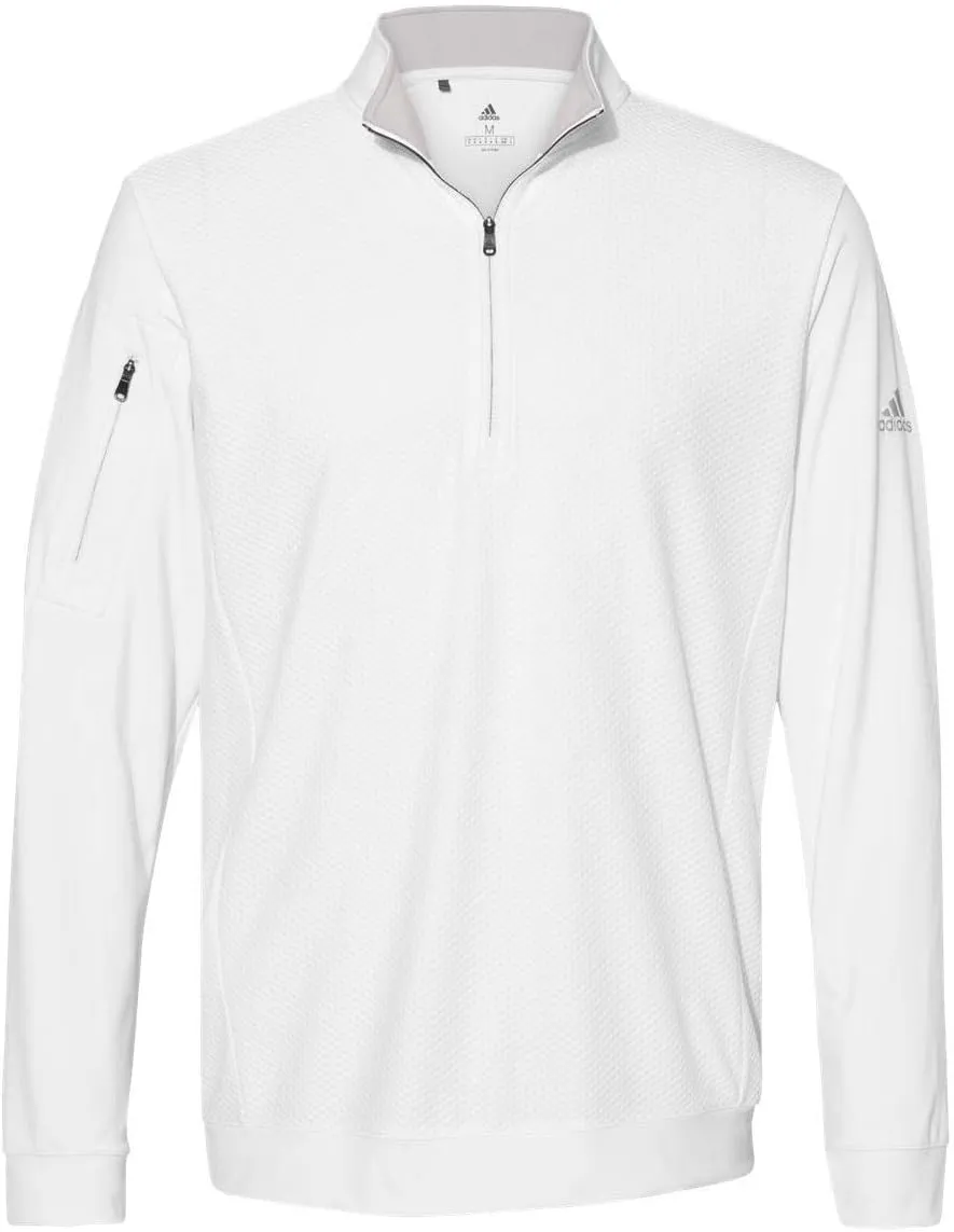 adidas - Performance Textured Quarter-Zip Pullover - A295