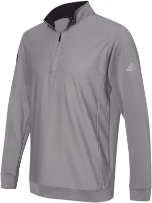adidas - Performance Textured Quarter-Zip Pullover - A295