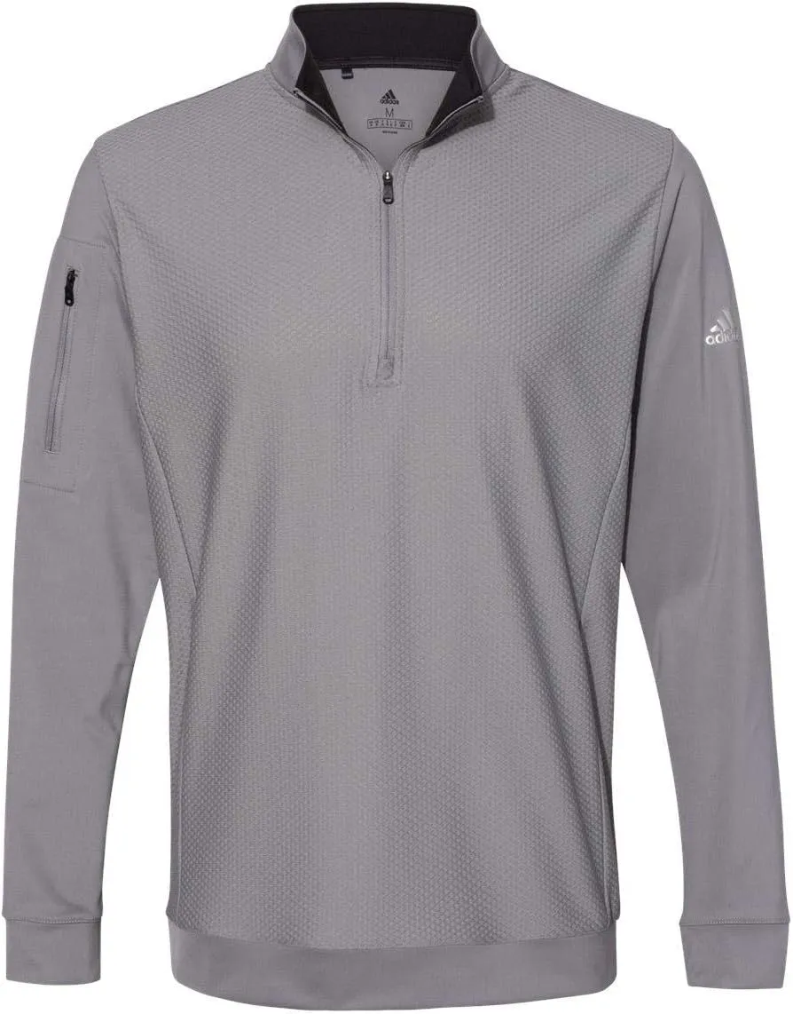 adidas - Performance Textured Quarter-Zip Pullover - A295