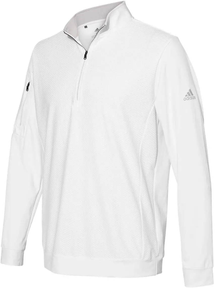 adidas - Performance Textured Quarter-Zip Pullover - A295