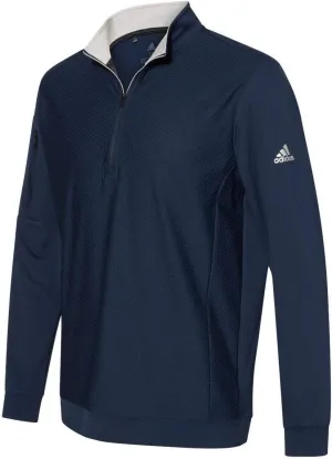 adidas - Performance Textured Quarter-Zip Pullover - A295