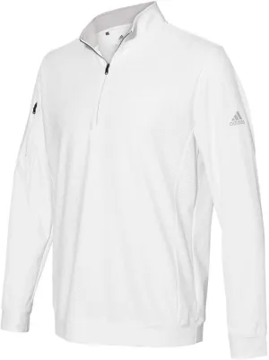 adidas - Performance Textured Quarter-Zip Pullover - A295
