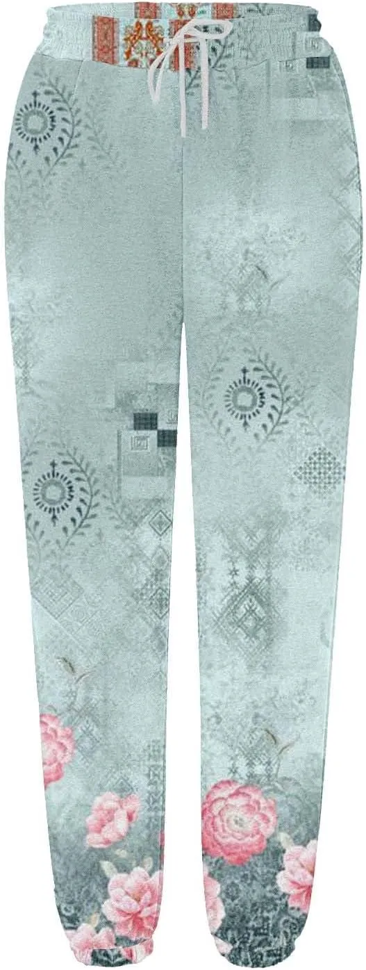 Baggy Sweatpants for Women Ladies Solid Color Drawstring Elastic Elastic High Waisted Drawstring Pants with Pockets