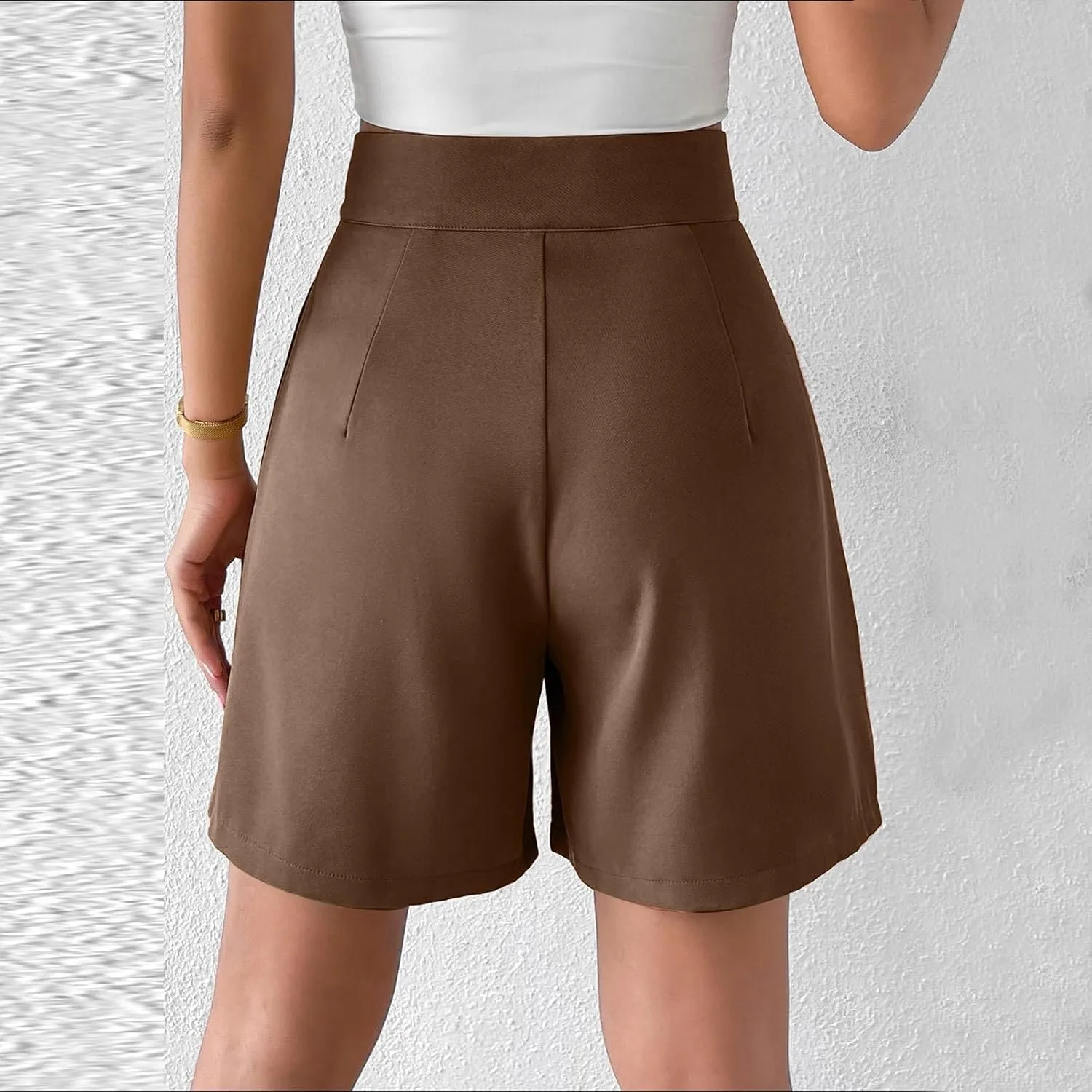 Bermuda Wide Leg Shorts Casual Summer Loose Fit Elastic High Waisted Shorts Comfy Lightweight Lounge Shorts