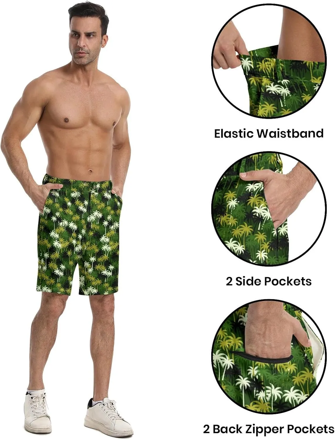 BIANTI Golf Shorts for Men Stretch Men's Casual Athletic Dress Shorts with Zipper Pockets