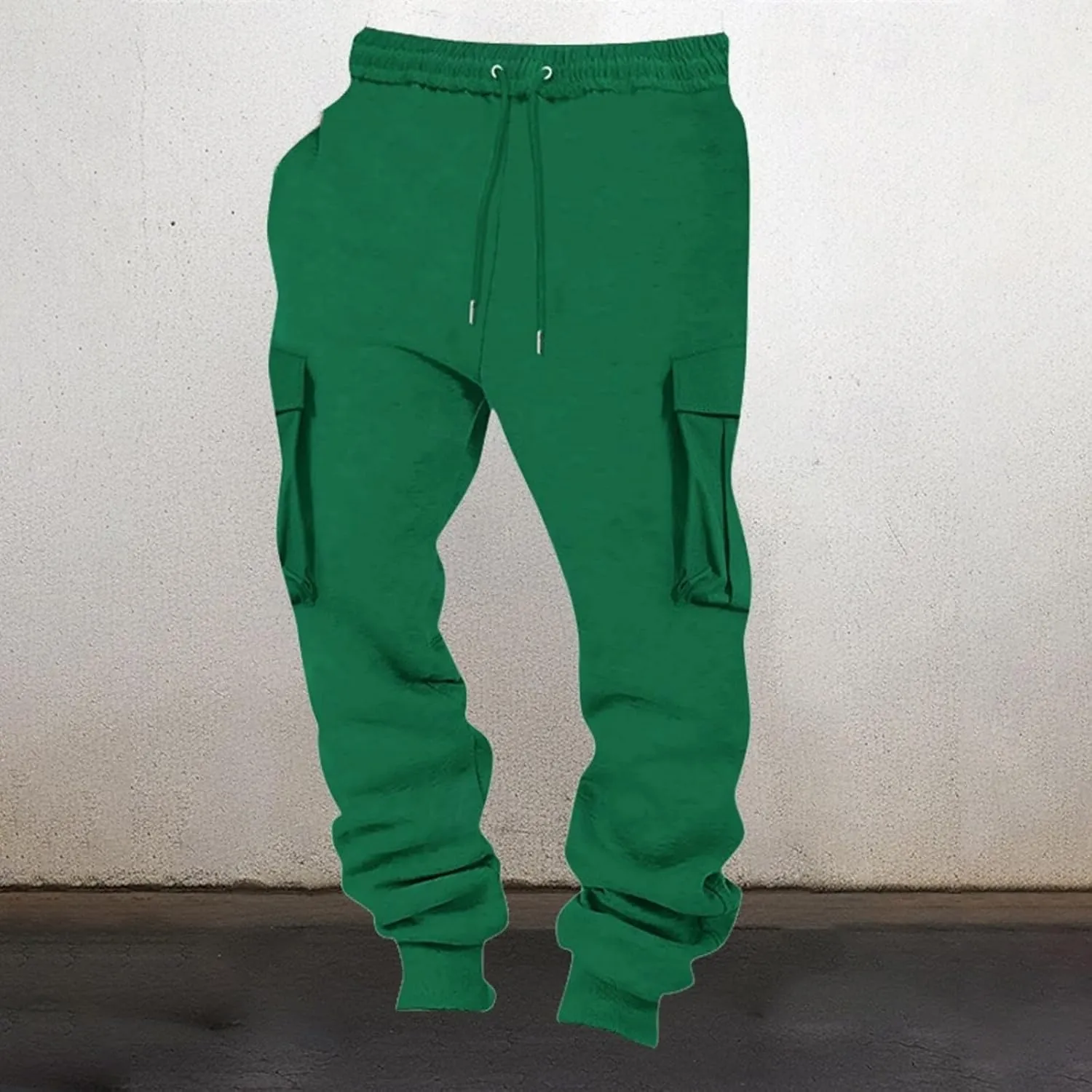 BIFUTON Cargo Joggers Men,Baggy Sweatpants Men Cotton Elastic Waist Drawstring Running Pants Warm Workout Pants with Pockets