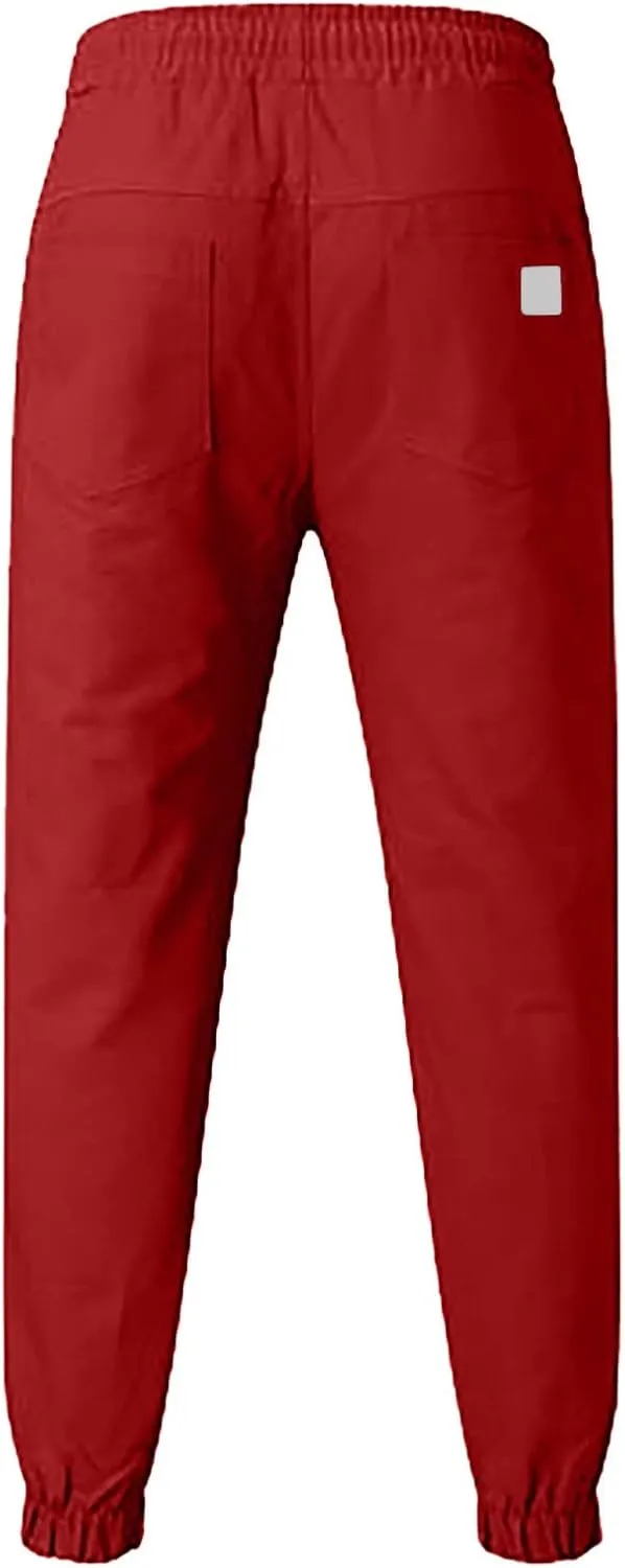 Big and Tall Cargo Pants for Men Sweatpants for Men Cargo Straight Leg Sweatpants Stretch Elastic Waist Sports Jogger