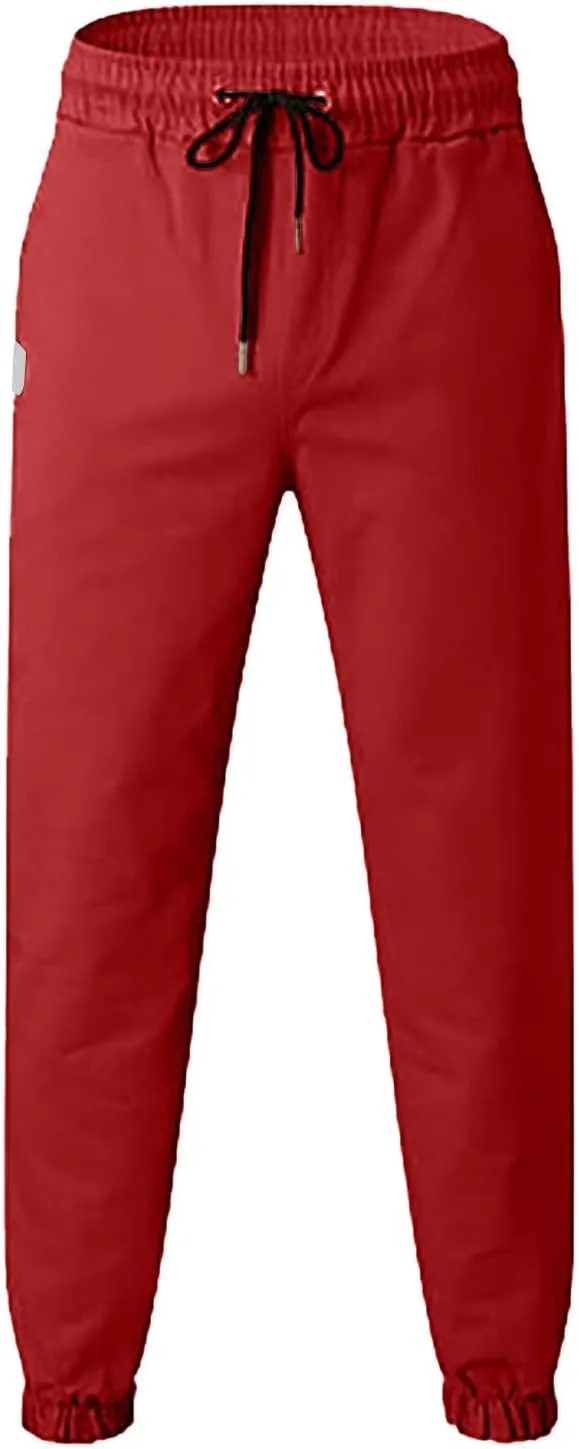 Big and Tall Cargo Pants for Men Sweatpants for Men Cargo Straight Leg Sweatpants Stretch Elastic Waist Sports Jogger