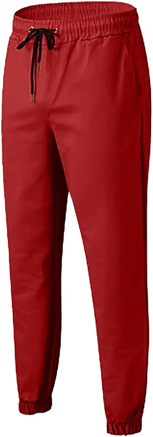 Big and Tall Cargo Pants for Men Sweatpants for Men Cargo Straight Leg Sweatpants Stretch Elastic Waist Sports Jogger