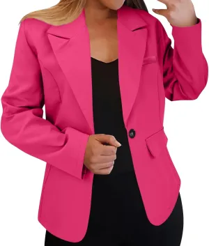 Blazers for Women 2025 Business Casual Lightweight Suit Jackets Long Sleeve Slim Fit One Button Office Blazers