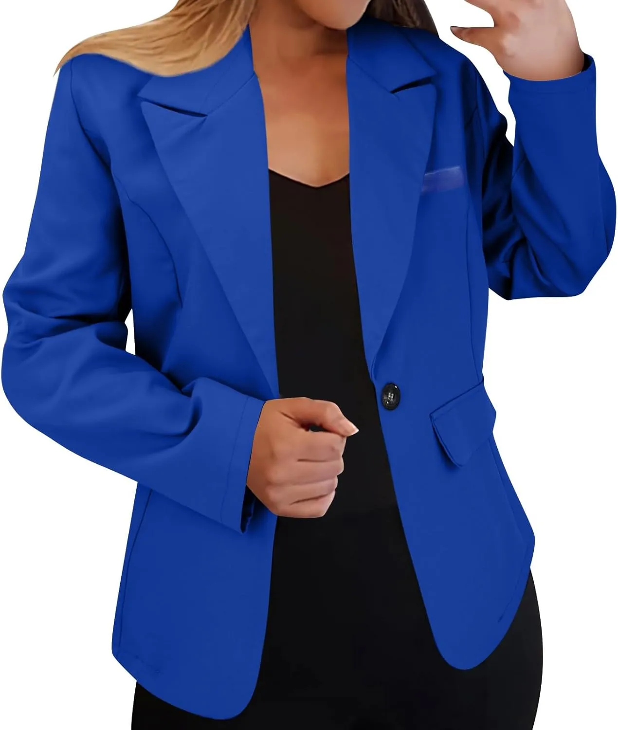 Blazers for Women 2025 Business Casual Lightweight Suit Jackets Long Sleeve Slim Fit One Button Office Blazers