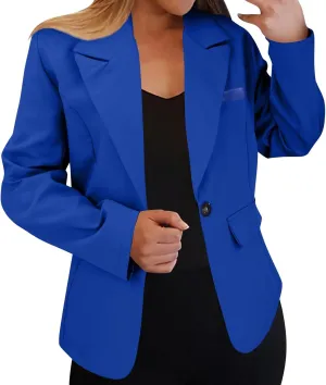 Blazers for Women 2025 Business Casual Lightweight Suit Jackets Long Sleeve Slim Fit One Button Office Blazers