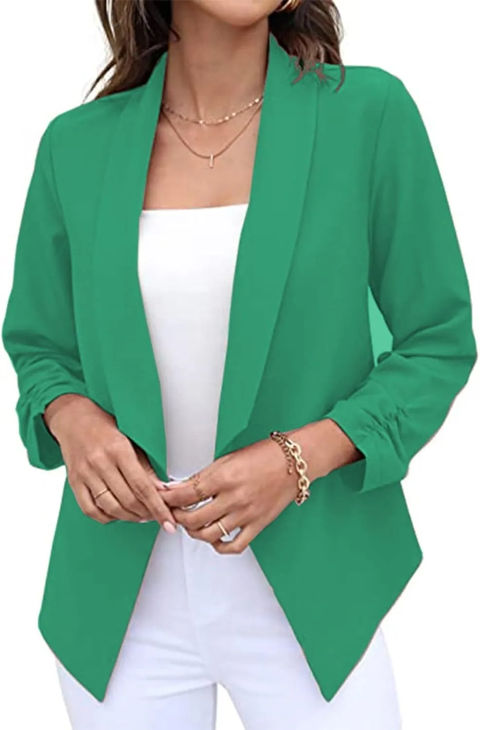 Blazers for Women Business Casual 2024 Sleeve Lapel Suit Small Jacket Blazer Dressy Work Suit Jackets Office Attire