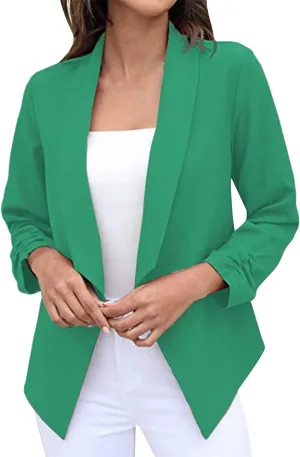 Blazers for Women Business Casual 2024 Sleeve Lapel Suit Small Jacket Blazer Dressy Work Suit Jackets Office Attire