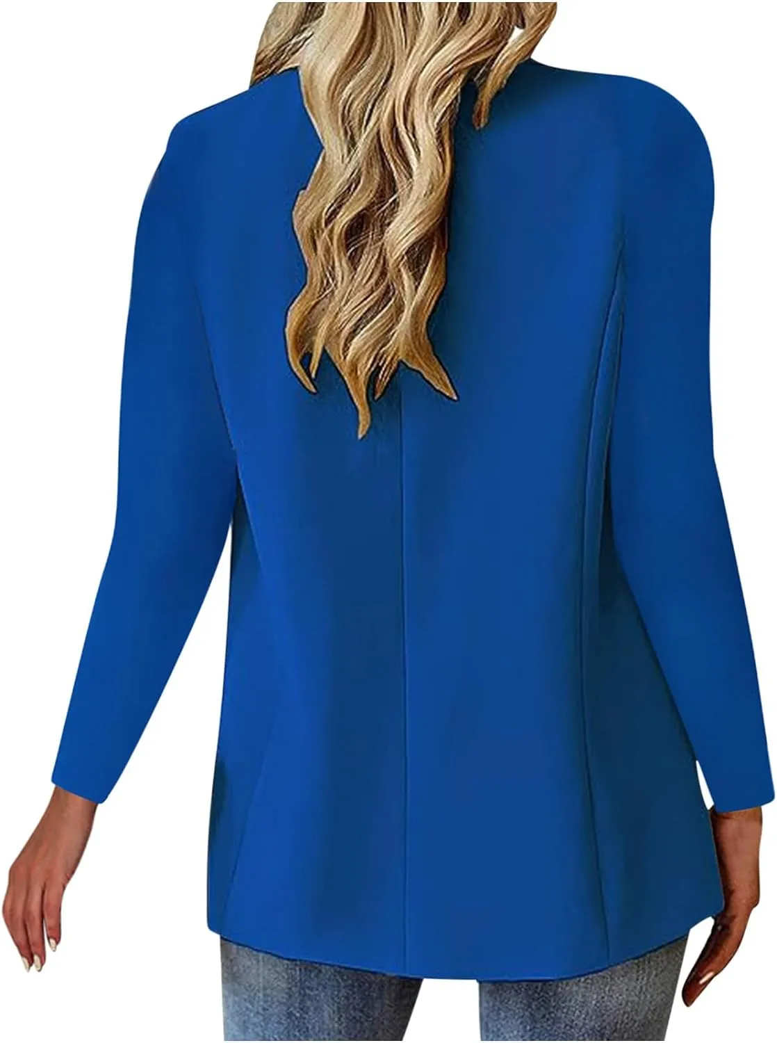Blazers for Women Casual Open Front Button Jackets Solid Lapel Suite Jacket 2025 Trendy Outerwear with Pockets