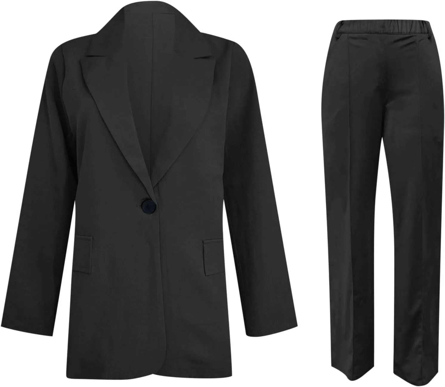 Blazers for Women Fashion Casual Outerwear Long Sleeve Button Down Jackets Lapel Work Suit Jacket with Pockets