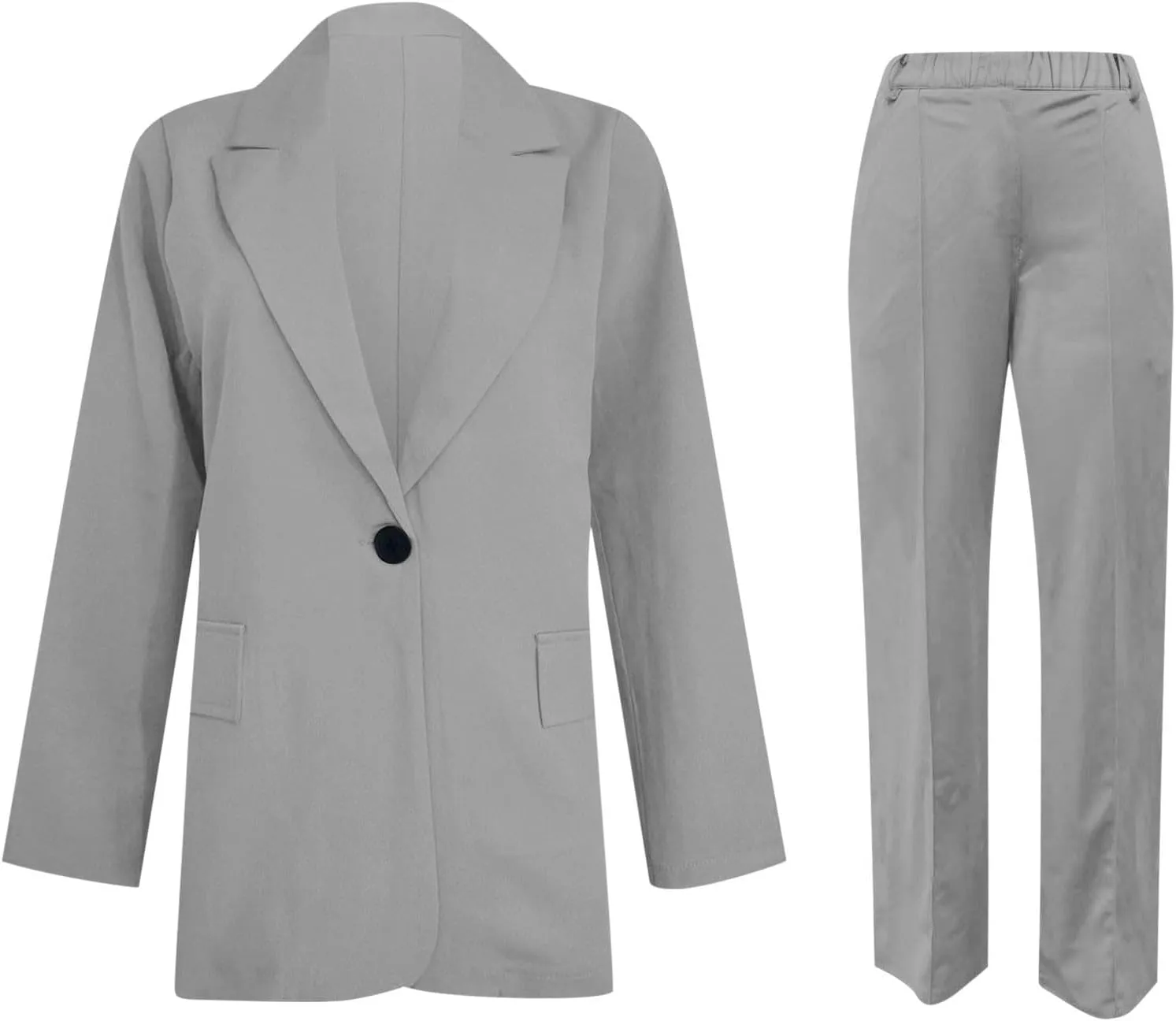 Blazers for Women Fashion Casual Outerwear Long Sleeve Button Down Jackets Lapel Work Suit Jacket with Pockets