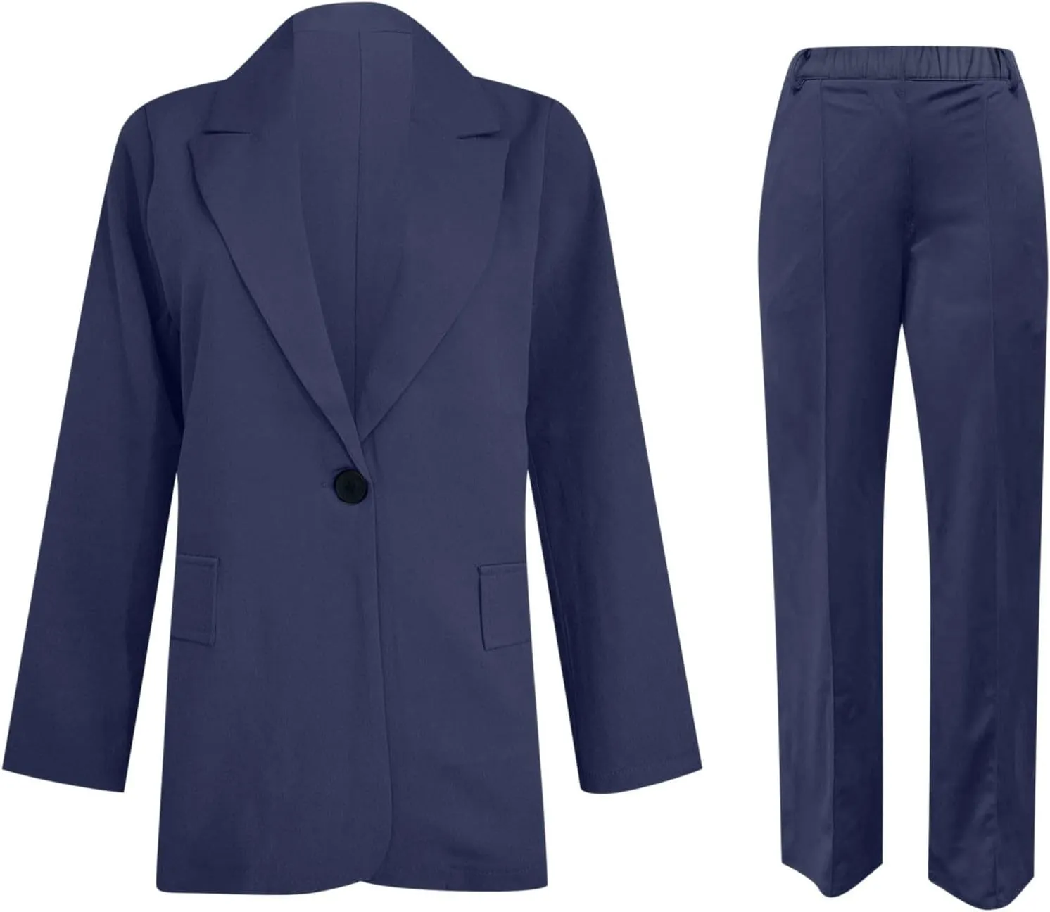 Blazers for Women Fashion Casual Outerwear Long Sleeve Button Down Jackets Lapel Work Suit Jacket with Pockets