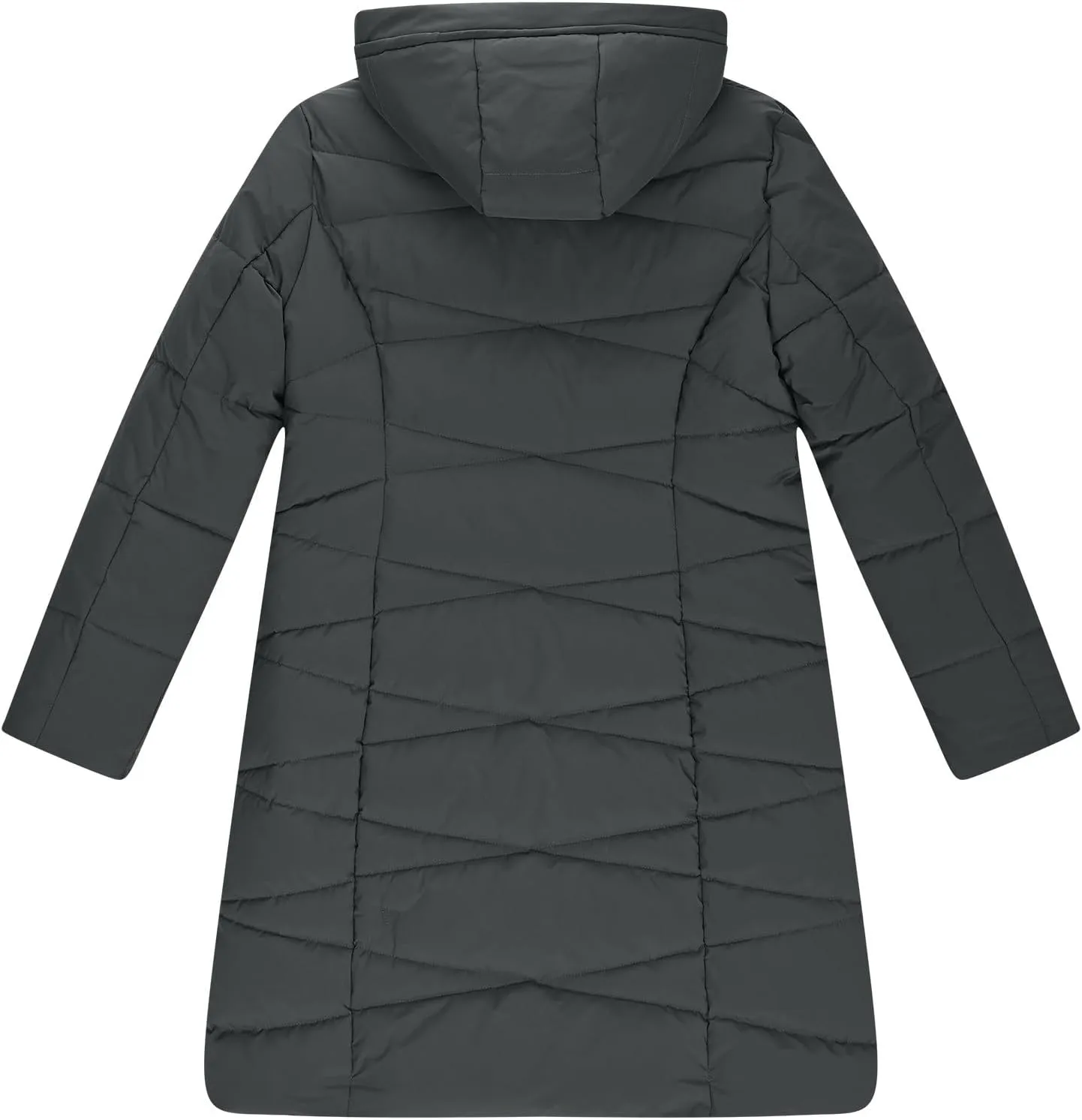 Borniu Women's Winter Coat Hooded Warm Puffer Quilted Thicken Parka Jacket Fleece Lined Down Jacket Outerwear with Pockets