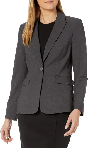 Calvin Klein Women's One Button Lux Blazer