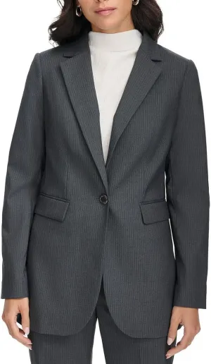 Calvin Klein Women's One Button Lux Blazer