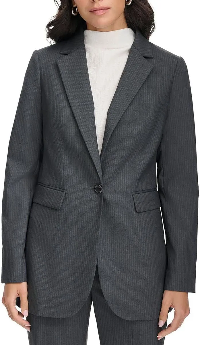 Calvin Klein Women's One Button Lux Blazer