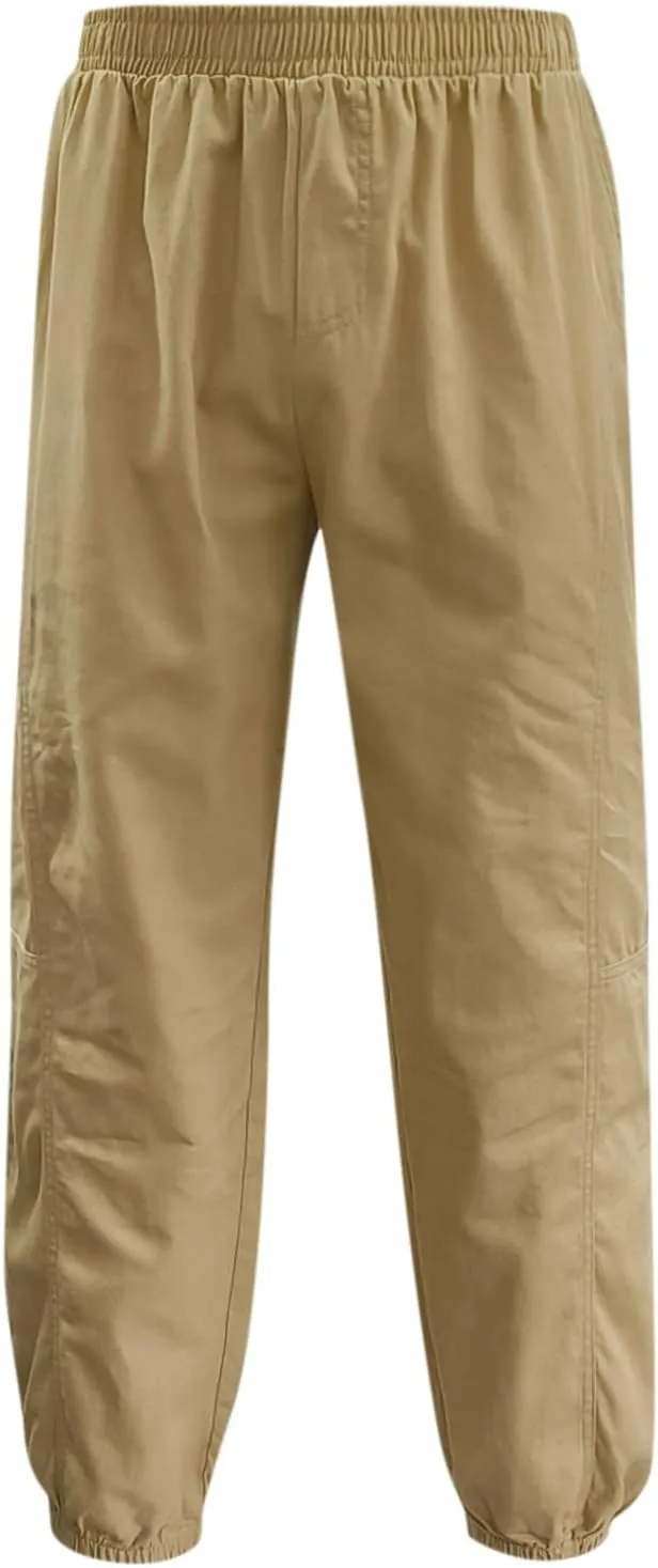Cargo Pants for Men Big and Tall, Cargo Pants Elastic Waist Joggers Solid Casual Multi Pockets Outdoor Straight Type