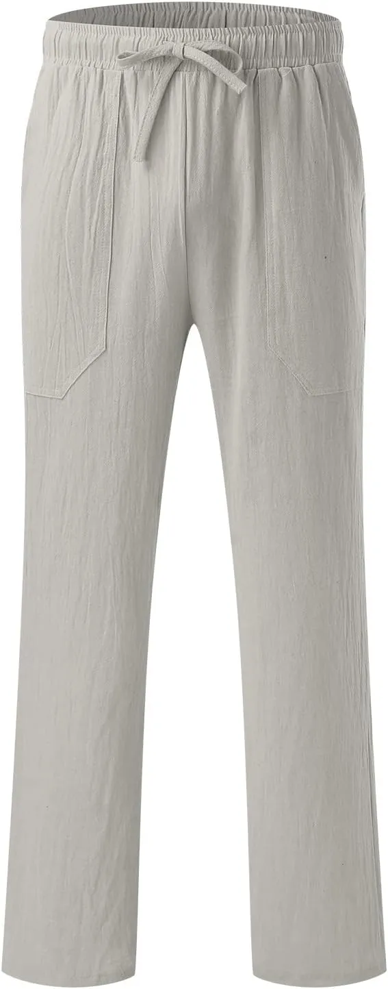 Cargo Pants for Men Big and Tall, Chino Jogger Pants Sweatpants for Men Pants Casual Rope Loose Heavyweight Fit Cargo