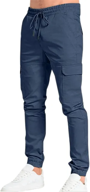 Cargo Pants for Men Big and Tall, Elastic Waist Jogger Sports Pants Drawstring Sports Trousers Joggers for Men Sports