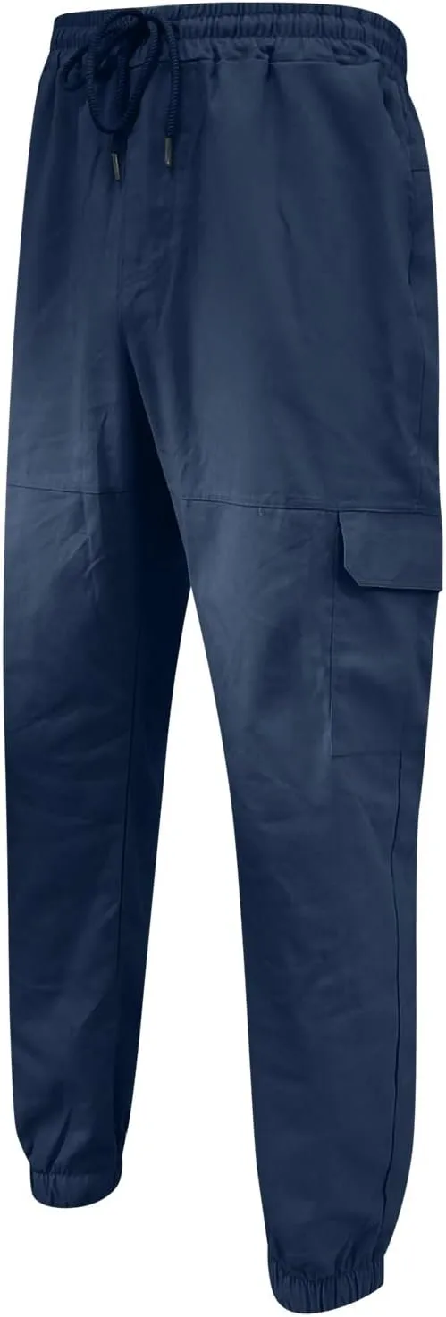 Cargo Pants for Men Big and Tall, Elastic Waist Jogger Sports Pants Drawstring Sports Trousers Joggers for Men Sports