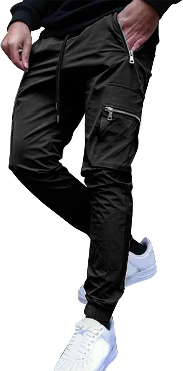 Cargo Pants for Men Big and Tall, Pants Sport Training Tapered Sweatpants Casual Athletics Joggers Mens Casual Pants