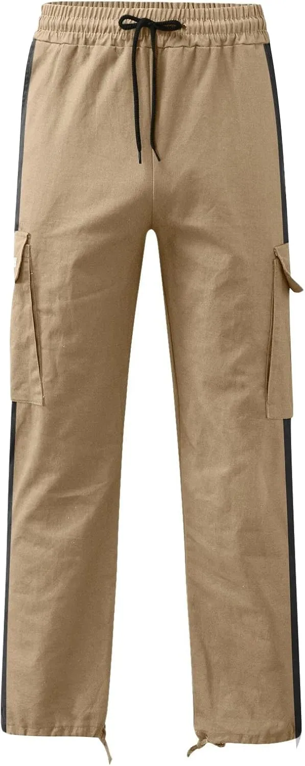 Cargo Pants for Men Big and Tall Sweats Casual Trousers Heavyweight Fleece Sweatpants with Pockets Men's Heavyweight