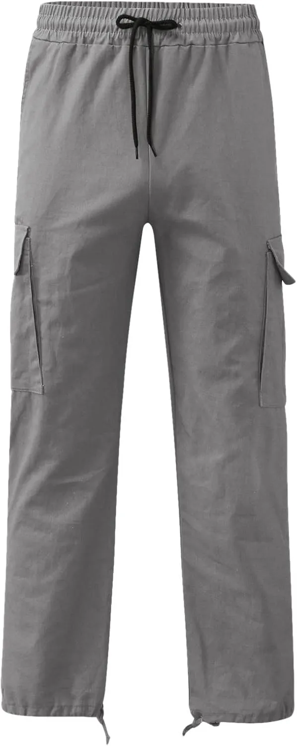 Cargo Pants for Men Big and Tall with Pockets Men Sport Athletic Outdoor Joggers Pants Lightweight Casual Work Cargo