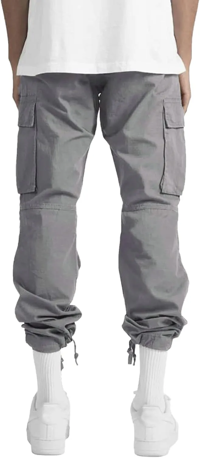 Cargo Pants for Men Big and Tall with Pockets Men Sport Athletic Outdoor Joggers Pants Lightweight Casual Work Cargo