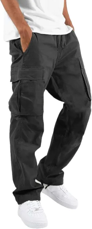 Cargo Pants for Men Work Relaxed Fit Men's Military Tactical Pants Big and Tall Hiking Trousers Baggy Workout Joggers