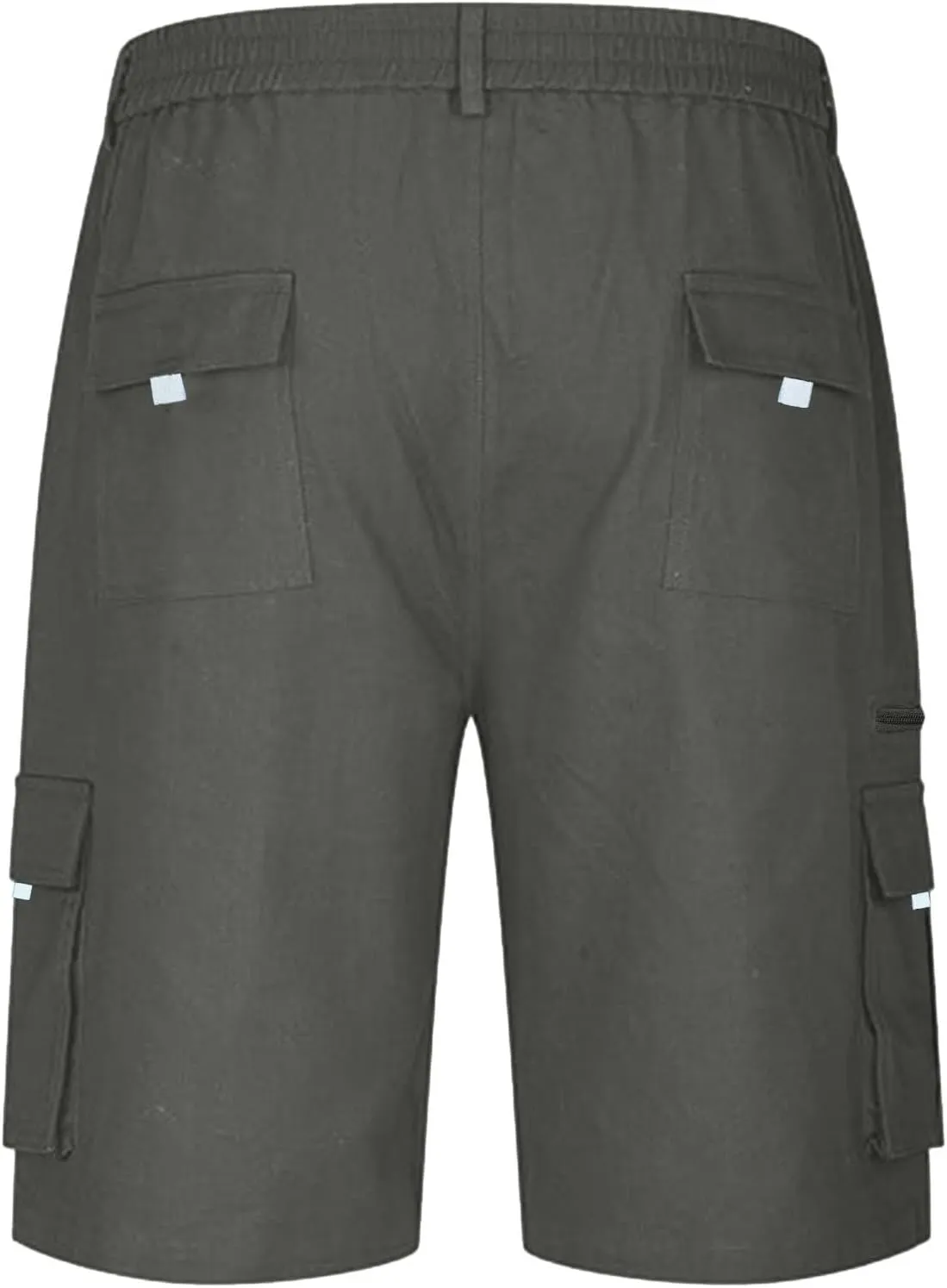 Cargo Shorts for Men Elastic Waist Shorts Casual Stretch Lightweight Work Shorts Summer Travel Pants with Pockets