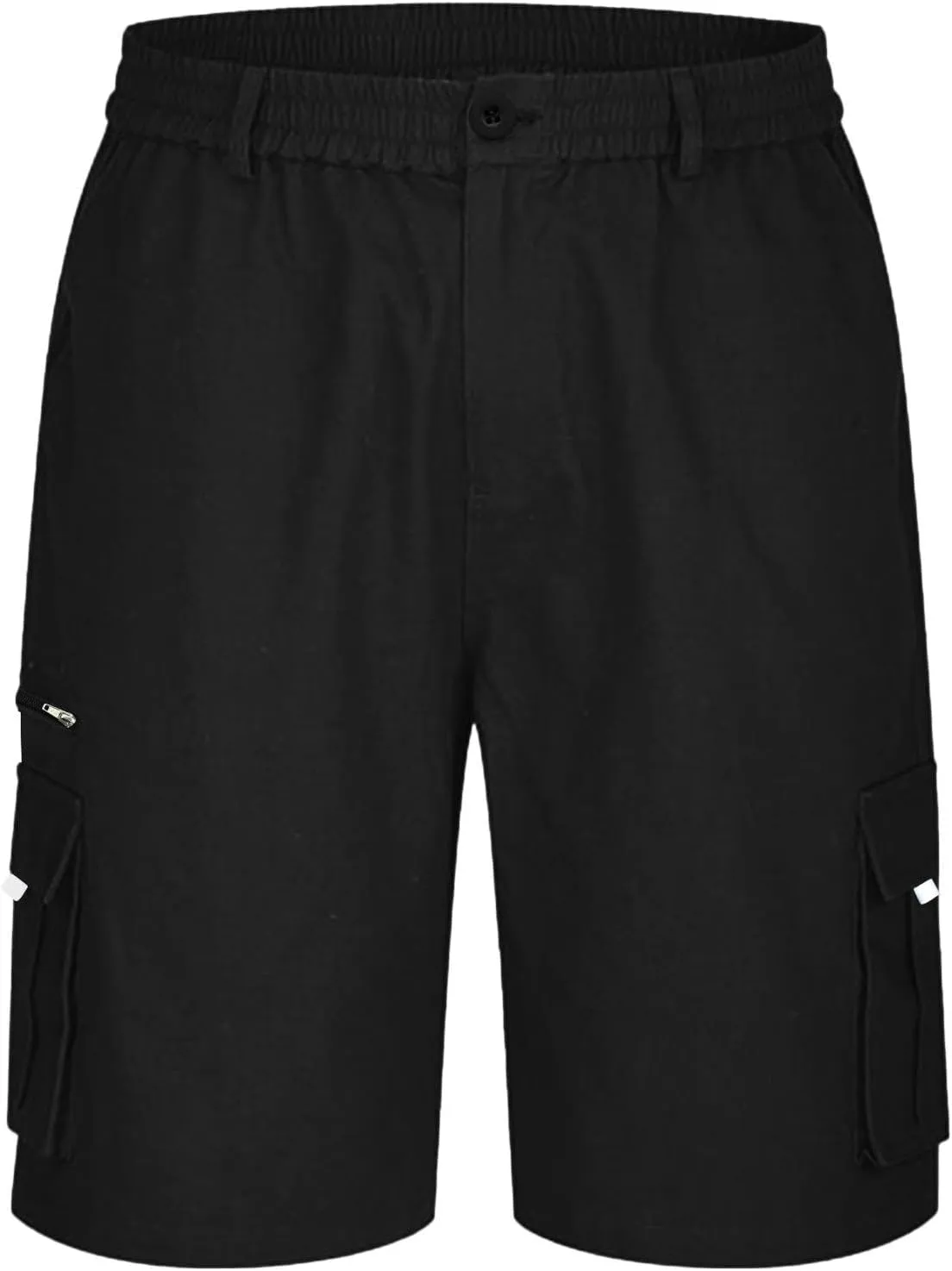 Cargo Shorts for Men Elastic Waist Shorts Casual Stretch Lightweight Work Shorts Summer Travel Pants with Pockets