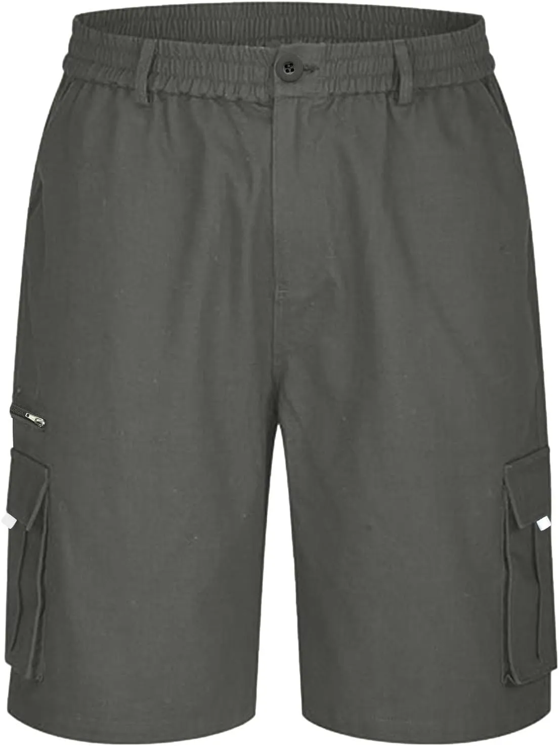 Cargo Shorts for Men Elastic Waist Shorts Casual Stretch Lightweight Work Shorts Summer Travel Pants with Pockets
