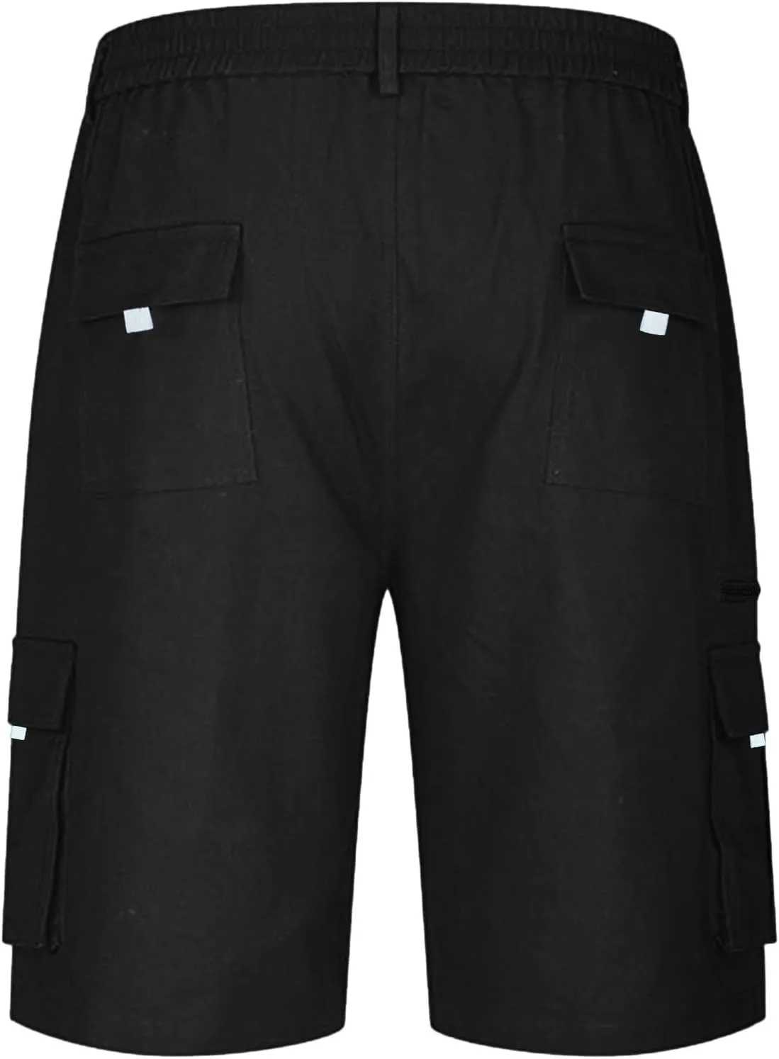 Cargo Shorts for Men Elastic Waist Shorts Casual Stretch Lightweight Work Shorts Summer Travel Pants with Pockets