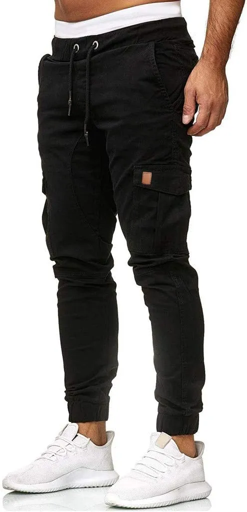 Cargo Sweatpants for Men Big and Tall Fit Cargo Pants for Men Stretch Men's Slim Fit Fleece Pants Winter Big and Tall