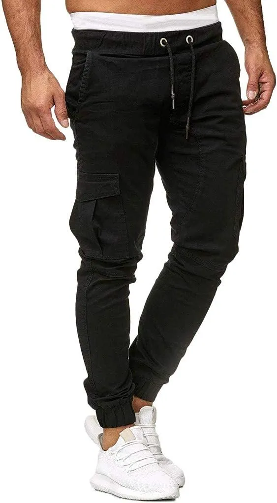 Cargo Sweatpants for Men Big and Tall Fit Cargo Pants for Men Stretch Men's Slim Fit Fleece Pants Winter Big and Tall