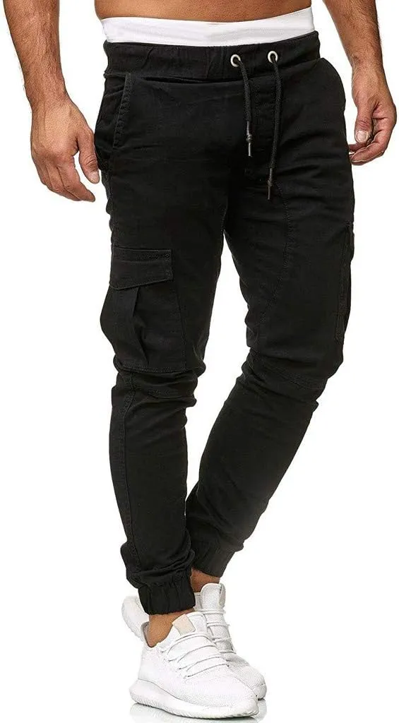 Cargo Sweatpants for Men Big and Tall Fit Cargo Pants for Men Stretch Men's Slim Fit Fleece Pants Winter Big and Tall