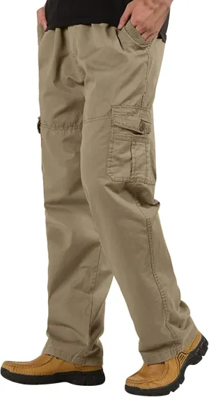 Cargo Sweatpants for Men Mens Lounge Pants Sweatpants Pant with Zipper Pockets Tapered Athletic Joggers Track Workout
