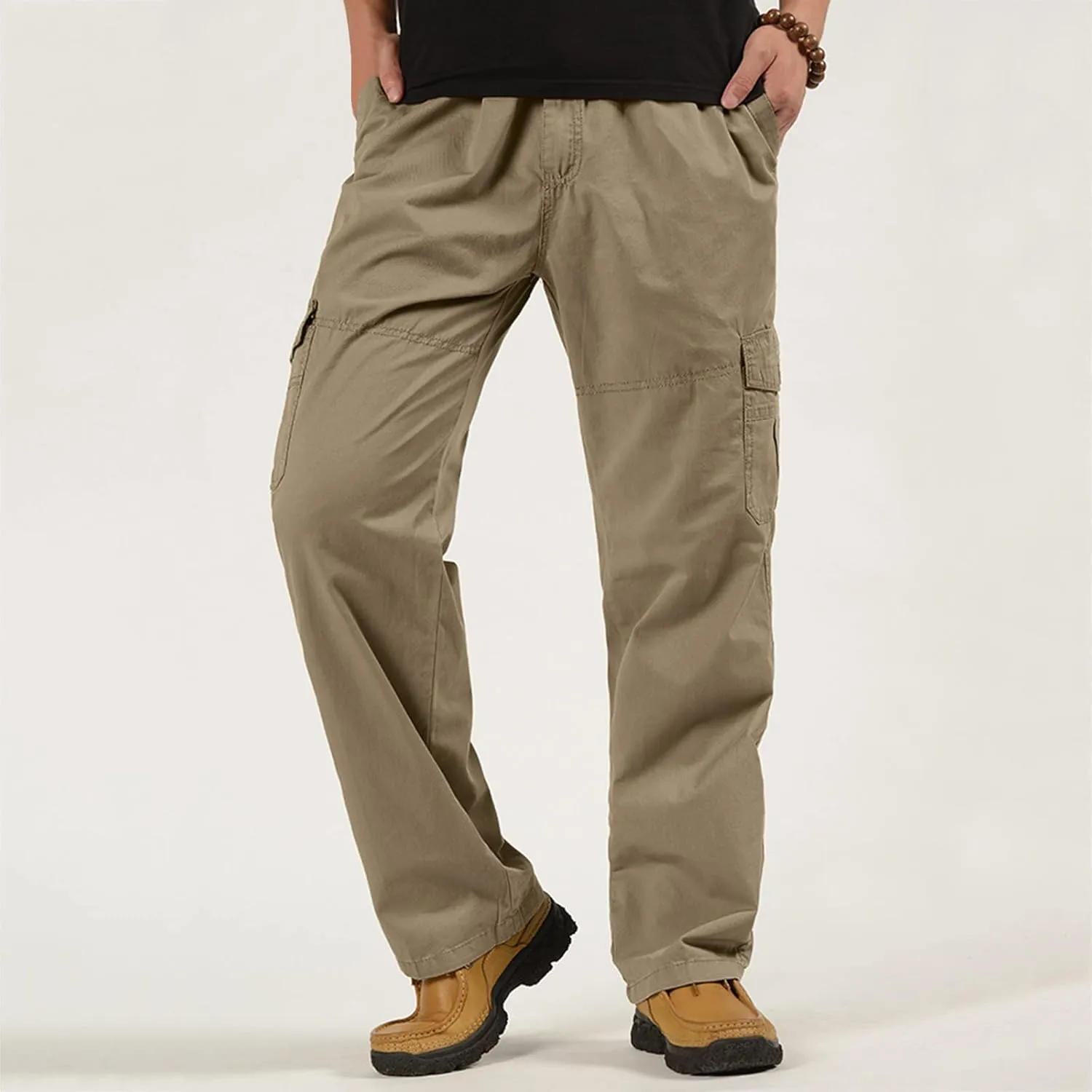 Cargo Sweatpants for Men Mens Lounge Pants Sweatpants Pant with Zipper Pockets Tapered Athletic Joggers Track Workout