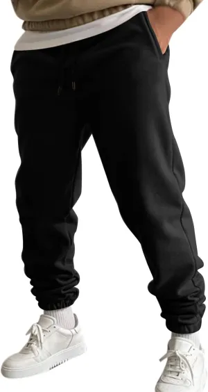 Cargo Trousers for Men Drawstring Trousers Plus Size Athletic Elastic Waist Drawstring Joggers Casual Closed Bottom